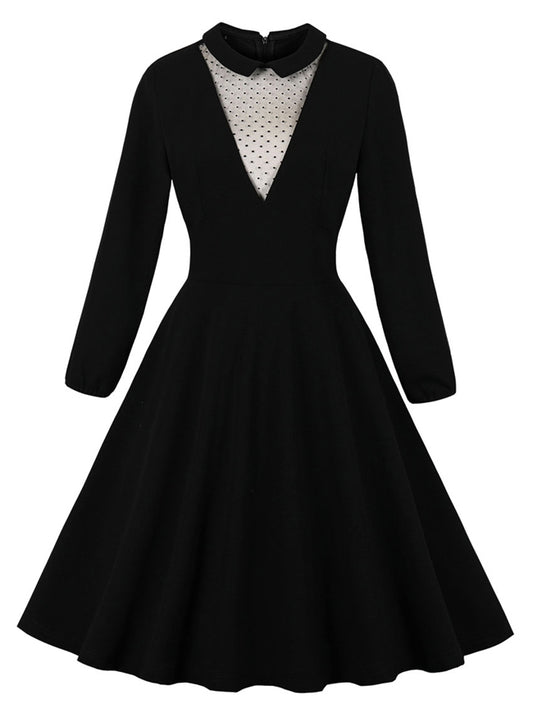 Elegant Long Sleeved V-Neck Evening Cocktail Party Dress