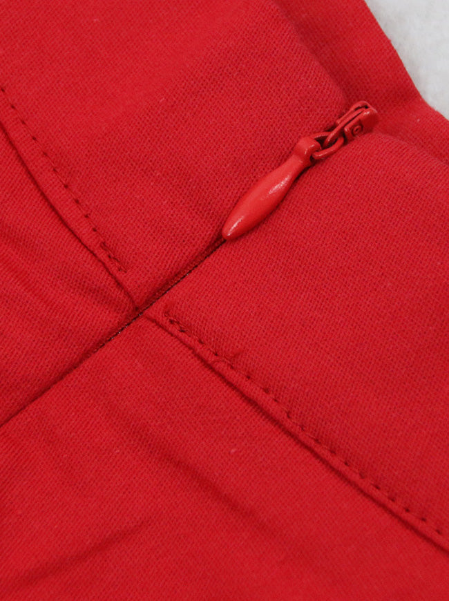 High Waisted Flared Classic Christmas Holiday Plain Skirt